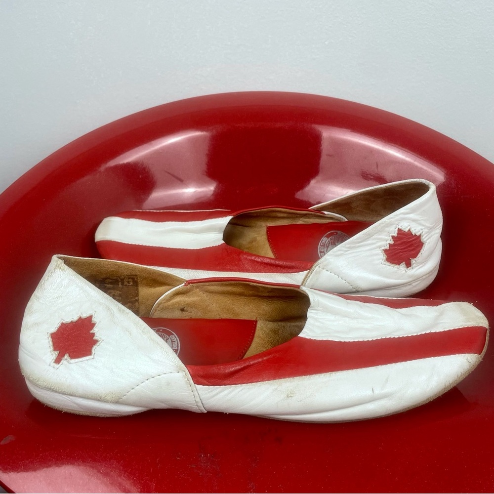 VTG Draper Of Glastonbury Men's Ballet Flats Striped Canada Size 8 Avant Garde